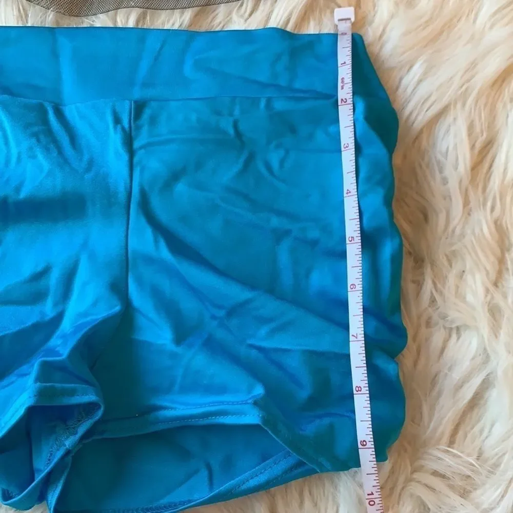 Blue and Black two piece color block dance costume